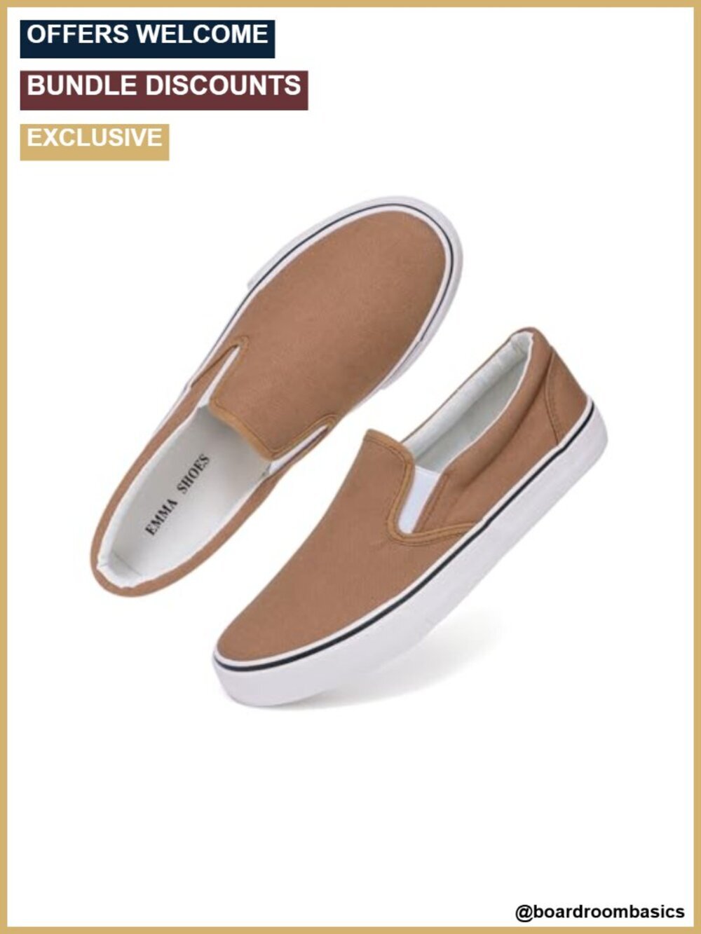 Canvas Slip On Sneakers for Women, Low Top Casual Flats, Padded Insole, Machine